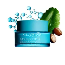 Clarins Hydra-Essentiel [HA²] Rich crème hydratante pour le visage Femmes 50 ml