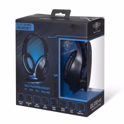 Spirit of Gamer ELITE-H5 Casque Avec fil Arceau Jouer Noir, Bleu - Vue supplémentaire 4