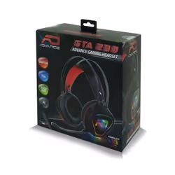 ADVANCE GTA 230 Casque Avec fil Arceau Jouer Noir, Rouge - Vue supplémentaire 5