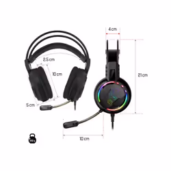 Spirit of Gamer PRO-H7 Casque Avec fil Arceau Jouer USB Type-A Noir - Vue supplémentaire 5