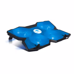 Refroidisseur D'ordinateur Portable Division 17", LED, 4x 120mm, 1200RPM, 75CMF, 25dB, 2x USB 2.0, Bleu