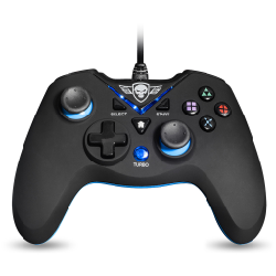 Spirit of Gamer SOG-WXGP accessoire de jeux vidéo Manette de jeu PC,Playstation 3 Analogique/Numérique USB Noir, Bleu