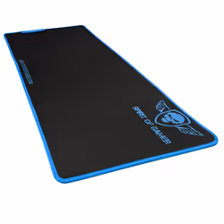 Spirit of Gamer Blue Victory Tapis de souris de jeu Noir, Bleu
