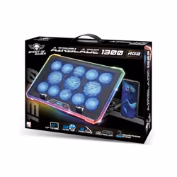 Spirit of Gamer AIRBLADE 1300 RGB système de refroidissement pour ordinateurs portables 43,2 cm (17") Noir - Vue supplémentaire 3