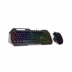 Spirit of Gamer ELITE MK30, USB, Contacteur de touche semi-mécanique, AZERTY, LED RGB, Noir, Souris incluse