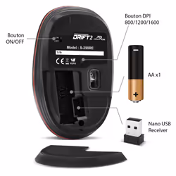 ADVANCE Drift 2 souris Ambidextre RF sans fil 1600 DPI - Vue supplémentaire 7