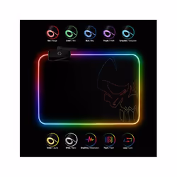 Spirit of Gamer Darkskull Tapis de souris de jeu Noir, Multicolore