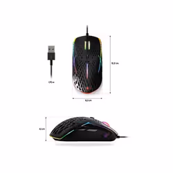 Spirit of Gamer XPERT-M100 souris Ambidextre USB Type-A Optique 12400 DPI - Vue supplémentaire 5