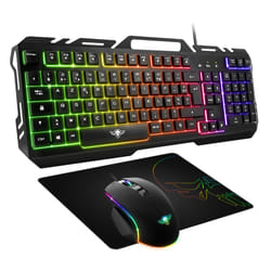 Spirit of Gamer PRO MK5 clavier Souris incluse USB AZERTY Français Noir
