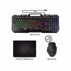 Spirit of Gamer PRO MK5 clavier Souris incluse USB AZERTY Français Noir - Vue supplémentaire 7