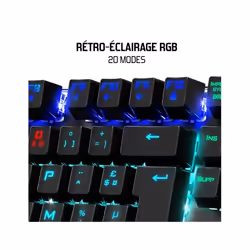 Spirit of Gamer XPERT-K400 clavier USB AZERTY Français Noir