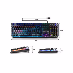 Spirit of Gamer XPERT-K400 clavier USB AZERTY Français Noir - Vue supplémentaire 7