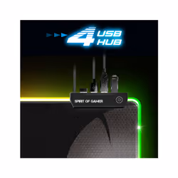Spirit of Gamer Darkskull Hub RGB - XXXL Tapis de souris de jeu Noir - Vue supplémentaire 4