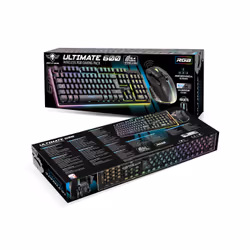 Spirit of Gamer CLS-MK600SBK clavier Souris incluse USB AZERTY Anglais Noir