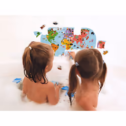 JANOD Bath Explorers Map Puzzle de bain Multicolore - Vue supplémentaire 2