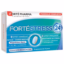 Forté Pharma Forté Stress 24H 15 Comprimés est un complément alimentaire sous forme de comprimé bi-couche à double libération ...