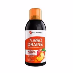 Forté Pharma TurboDraine Minceur 500 ml - Goût : Thé Pêche est un complément alimentaire buvable avec édulcorants, qui associ ...