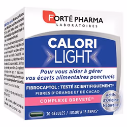 Forté Pharma CaloriLight 30 Gélules est un complément alimentaire destiné aux personnes gourmandes souhaitant se faire plaisi ...