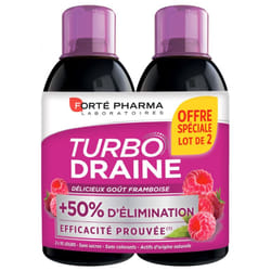 Forté Pharma TurboDraine Minceur Lot de 2 x 500 ml - Goût : Framboise