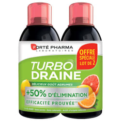 Forté Pharma TurboDraine Minceur Lot de 2 x 500 ml - Goût : Agrumes