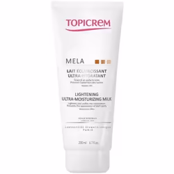 Topicrem MELA Lait Éclaircissant Ultra-Hydratant 200 ml est un soin formulé pour favoriser l'éclaircissement du teint, unifie ...