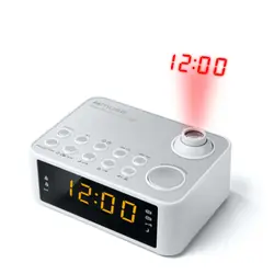 Muse M-178 PW Horloge Numérique Argent, Blanc
