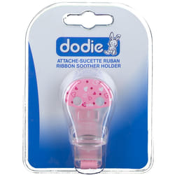 Dodie Attache-Sucette Ruban - Modèle : Coeurs Rose