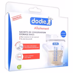 DODIESachets de conservation pour conserver le lait maternelAvec bec verseur ultra pratiqueGrande contenance de 270mlPré-stér ...