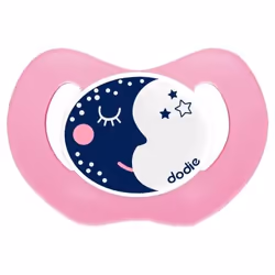 Dodie Sucette Physiologique Nuit Silicone 6 Mois et + N°P40 - Modèle : Lune Rose est une sucette de nuit phosphorescente déve ...