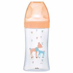 Dodie Biberon Verre Sensation+ 270 ml Débit 2 0-6 Mois est un biberon qui possède une tétine plate anti-colique reproduisant  ...