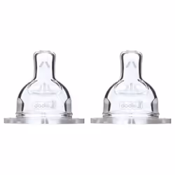 DODIE Sensation +Tétine plate Anti-coliqueCol large Débit rapide 18 mois et plusInnovation Dodie : tétine plate double valve  ...