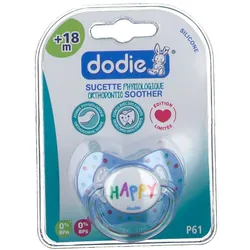 Dodie Sucette Physiologique Silicone 18 Mois et + N°P61 - Modèle : Happy