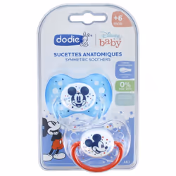 Dodie Disney Baby 2 Sucettes Anatomiques Silicone 6 Mois et + - Modèle : Mickey est un lot de sucettes conçues pour répondre  ...