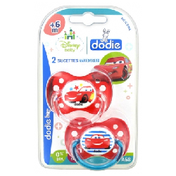 Dodie Disney Baby 2 Sucettes Anatomiques Silicone 6 Mois et + - Modèle : Cars