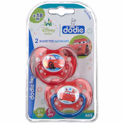 Dodie Disney Baby 2 Sucettes Anatomiques Silicone 18 Mois et + - Modèle : Cars sont des sucettes anatomiques pour répondre au ...