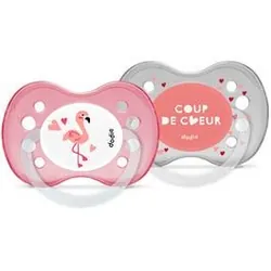 Dodie 2 Sucettes Anatomiques Silicone 6 Mois et + A28 - Modèle : Je Suis Une Princesse + Licorne