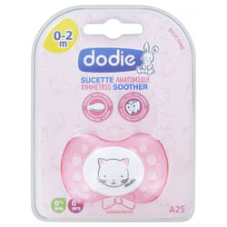 Dodie Sucette Anatomique Silicone 0-2 Mois N°A25 - Modèle : Chat