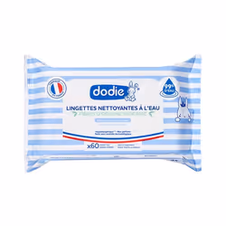 Pour la toilette des bébés dès la naissance Paquet de 60 Lingettes Nettoyantes à l'eau 3 en 1 visage, corps et siège pour béb ...