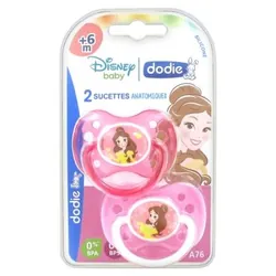 Dodie Disney Sucette Anatomique Silicone Belle +6 mois 2 pièces