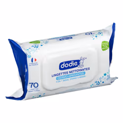 Dodie Lingettes Nettoyantes Dermo-Apaisantes 70 Lingettes sont des lingettes nettoyantes 3 en 1 et dermo-apaisantes pour l'hy ...