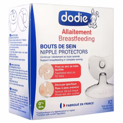 DODIEBouts de sein anatomiques en Silicone Souple et résistant, au goût neutreProtège les mamelons crevassés ou endolorisPeau ...