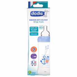 Dodie Sensation+ Biberon Tétine Plate Débit 3 Mer +6 Mois 330ml