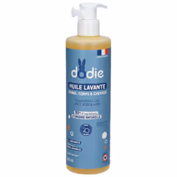 Dodie Huile Lavante 3en1 500 ml est une huile composée d'extrait d'aloe vera Bio, d'extrait de coton Bio, d'eau d'hamamélis B ...
