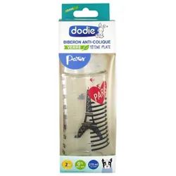 Dodie Biberon Verre Sensation+ 270 ml Débit 2 0-6 Mois - Modèle : Paris