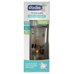 DODIESensation+ Biberon en verreDébit 2New York 0 à 6 mois270ml Biberon Sensation+ 0 à 6 moisDébit 2 Idéal pour les bébés âgé ...