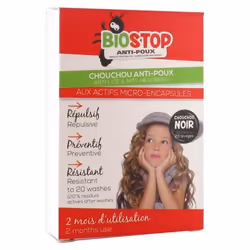 Biostop Anti-Poux Le Chouchou Anti-Poux - Couleur : Noir est un accessoire pour cheveux, à l'action répulsive et préventive.