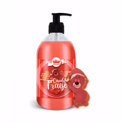 Le Gel Douche Surgras Sans Savon parfum Candy Fraise permet un nettoyage efficace tout en respectant l’épiderme.