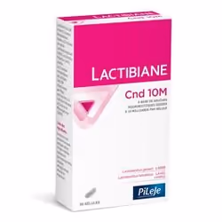 Complément alimentaire Lactibiane Cnd 10M des Laboratoires Pileje, en gélule, à base de 2 souches microbiotiques, contre les ...