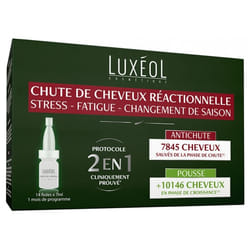 Luxéol Chute de Cheveux Réactionnelle 14 Fioles