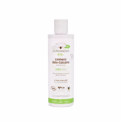 Le Liniment Oléo-Calcaire Alphanova Bébé nettoie en un seul geste, dès la naissance, le siège de bébé, lors de la toilette qu ...